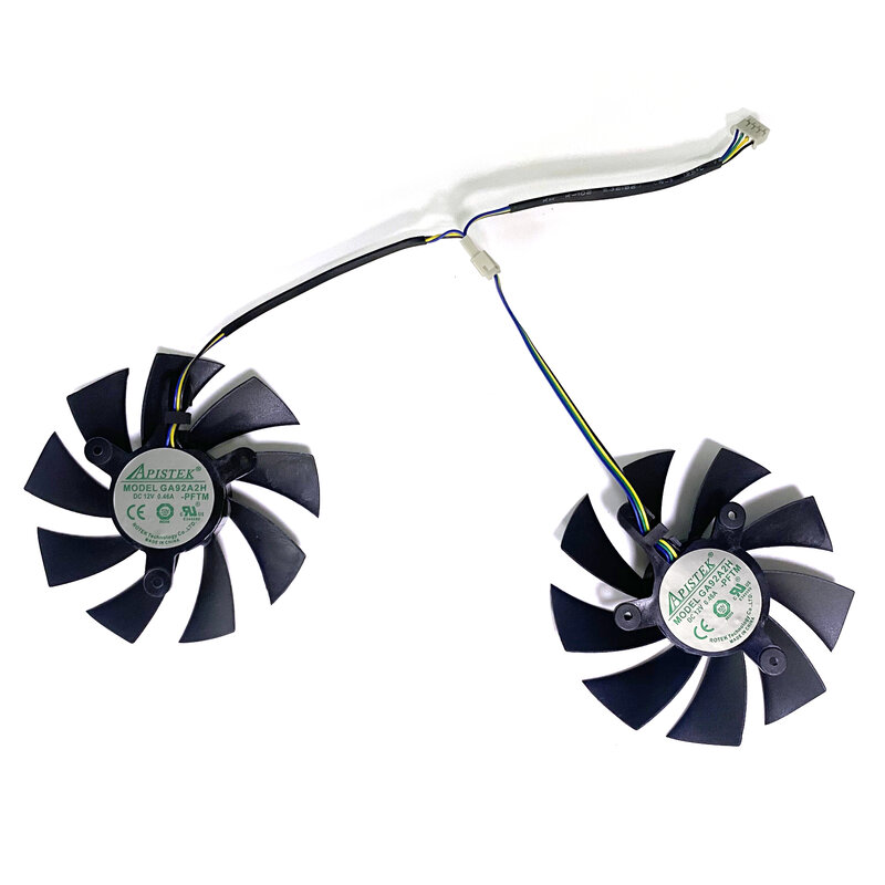 2 Stuks 85Mm GA92S2H 4PIN Duivel RX590 Gpu Fan Voor Dataland Duivel Rx 590 8G V2 Grafische Kaart fan Vervanging Cooling Fans