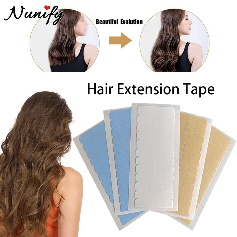 Professional Hair Extension Tape Clear Smart Tabs Tape For Hair Extension Strong No-Residue Bonding Double Side Replacement Tape