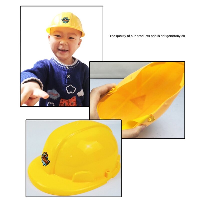 リアルなヘルメットのおもちゃ モンテッソーリ 大工道具 ごっこ遊び 女の子 男の子用
