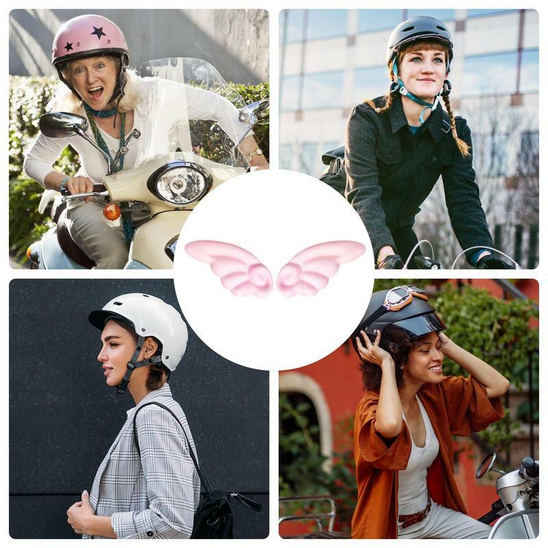 Hat Accessories Bow Angel Wings Motorcycle Accessory Removable Hat Decoration Hat Crafts Jewelry Accessories For Ski Bike Motorc