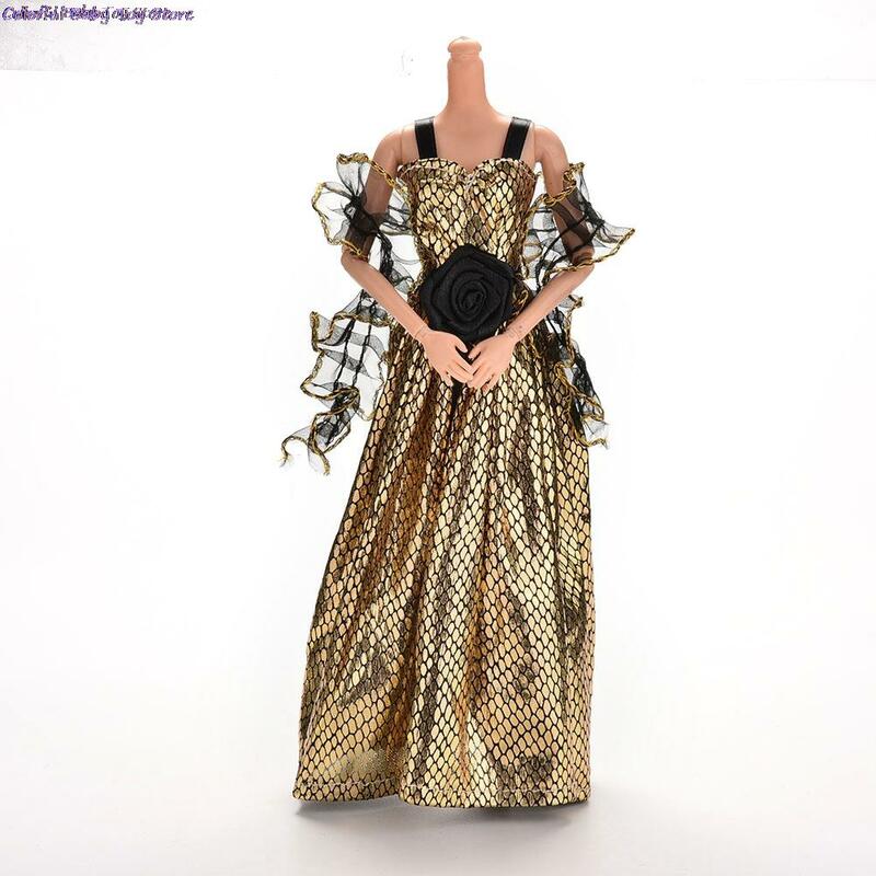 1 buah gaun boneka elegan wanita gaun kecil pakaian malam pakaian DALAM DAN sepatu untuk hadiah boneka aksesoris boneka baru