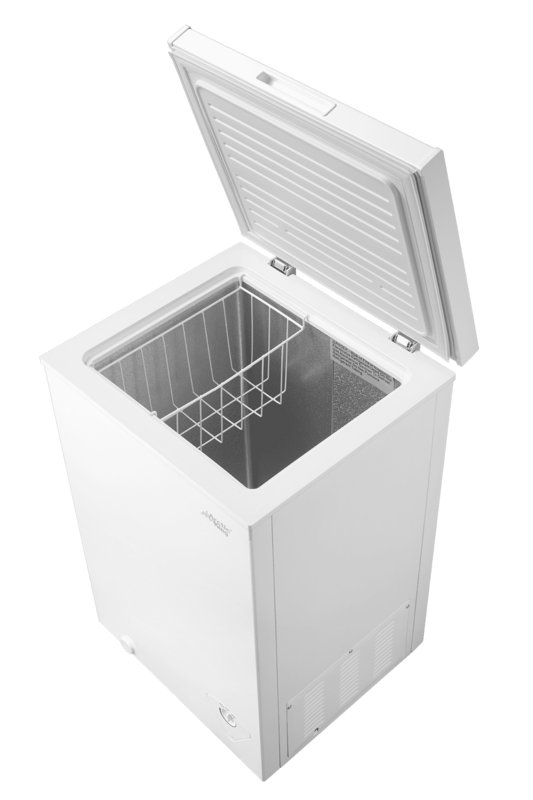 Congelador de peito branco, 3, 5 pés, ARC04S1AWW, Novo, 2020