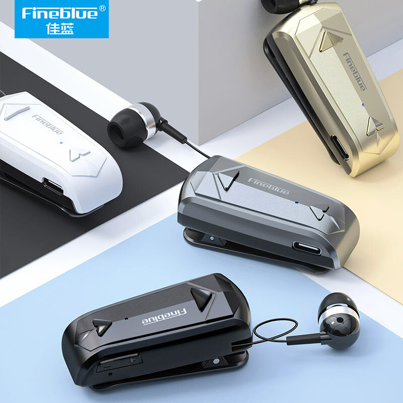 جديد Fineblue F520 سماعة أذن صغيرة لاسلكية قابل للسحب المحمولة بلوتوث 5.3 سماعة المكالمات تذكير الاهتزاز الرياضة تشغيل سماعة