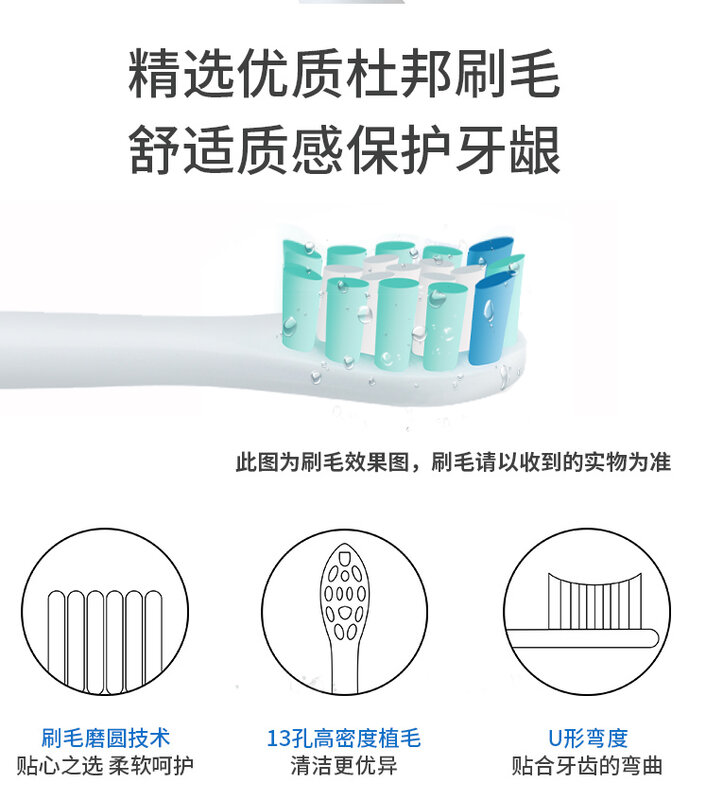 2ชิ้นเปลี่ยนหัวแปรงสีฟันสำหรับ Xiaomi Mijia SOOCARE C1เด็กไฟฟ้าหัวแปรงสีฟันเดิมหัวฉีด