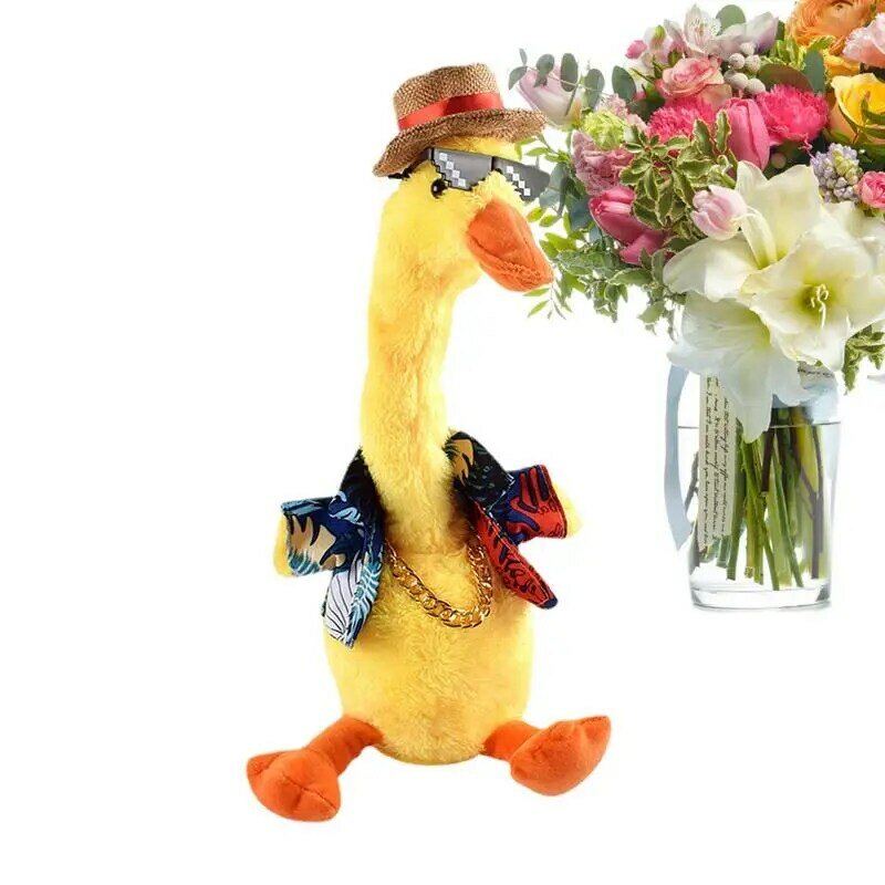 Repeat Duck Toy Lovely Talking Repeat Duck Talking Musical Stuffed Plush Doll Educational Toy Children's Plush Toy Fun Gift