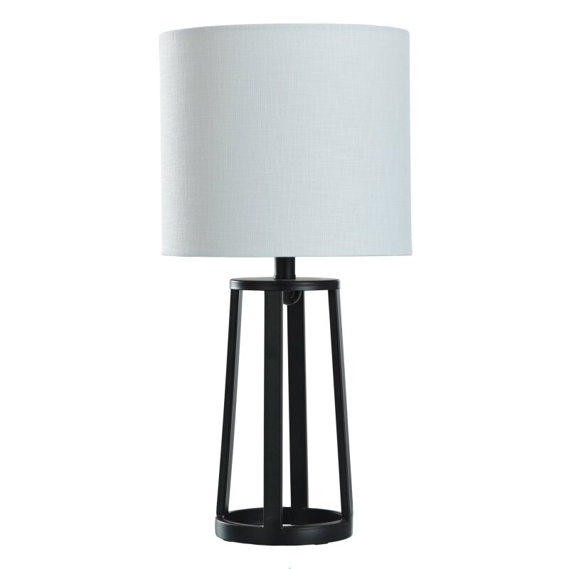 Lampe de table noire avec abat-jour à tambour classique, Better Homes et HPModern 256