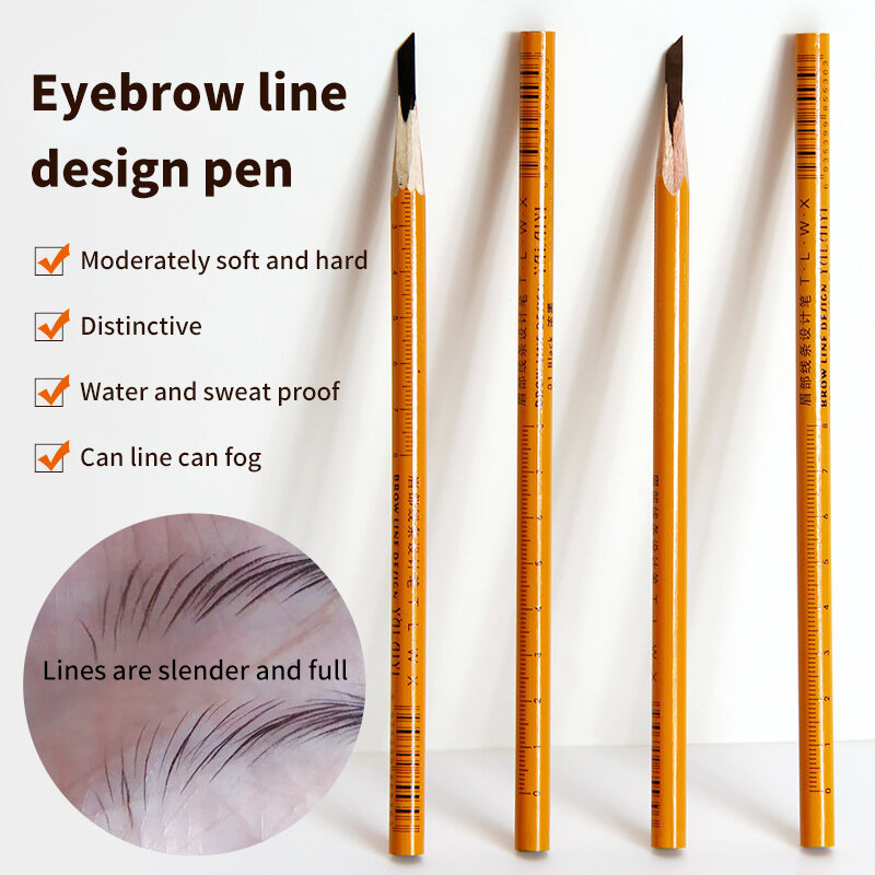 1Pc matita per sopracciglia nera a lunga durata Shadows Cosmetics Tint penna in legno impermeabile strumenti per il trucco del sopracciglio