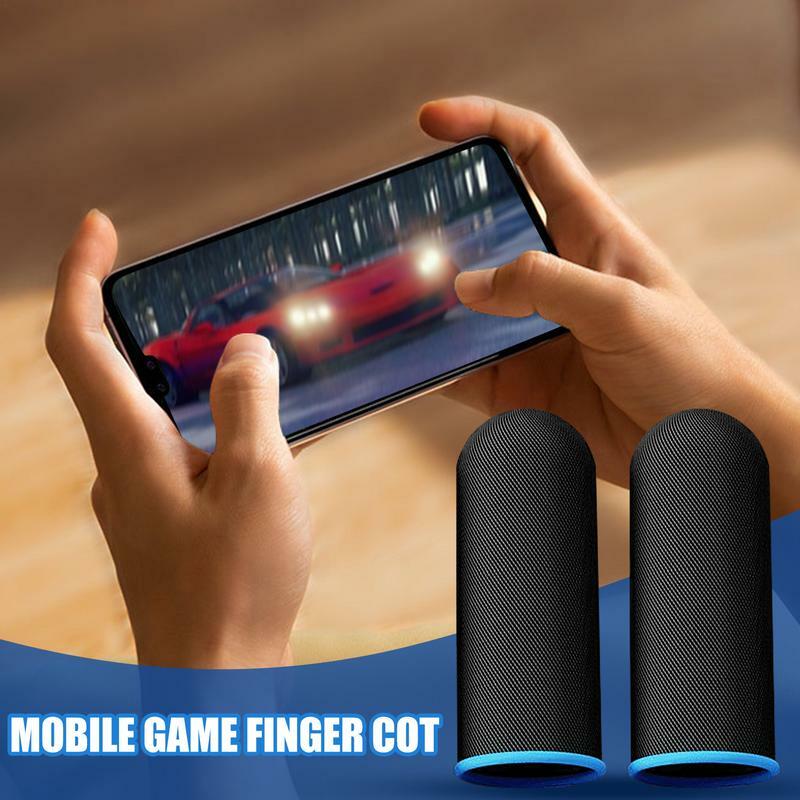 Finger abdeckungen für Handys piele 2-teilige Kohlefaser-Finger hüllen für mobile Spiele Tragbare Finger abdeckungen zur Verbesserung der Berührung