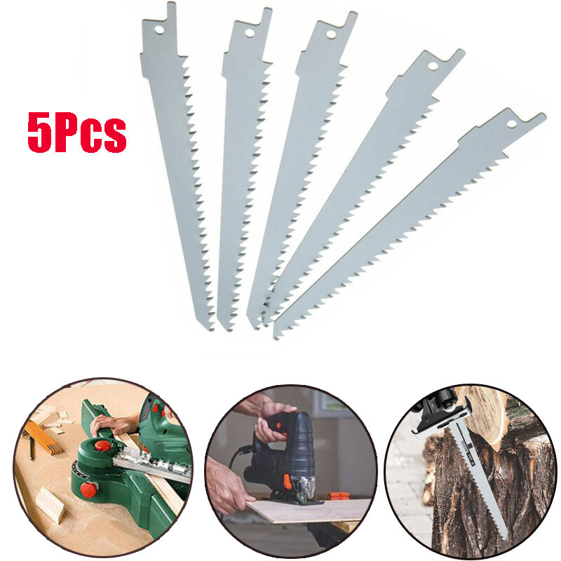 5 Pcs S644D 150mm High Carbon Steel Reciprocating Saw Blades Sabre For Wood