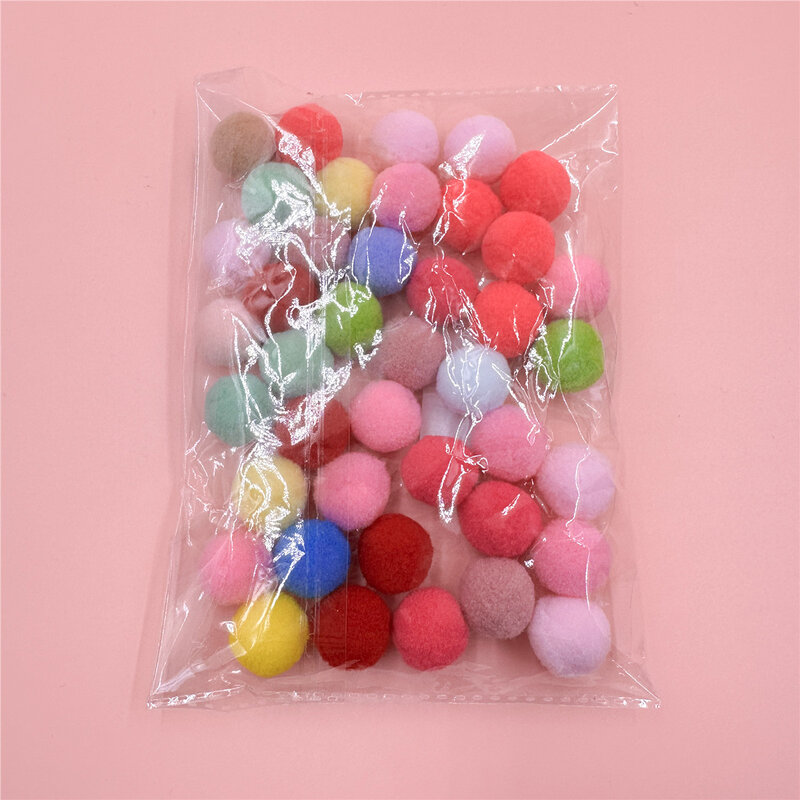 18mm/25mm pompon multicolore palla soffice fascia per capelli per bambini materiale fatto a mano accessori per gioielli ornamento per la casa decorazione per abbigliamento