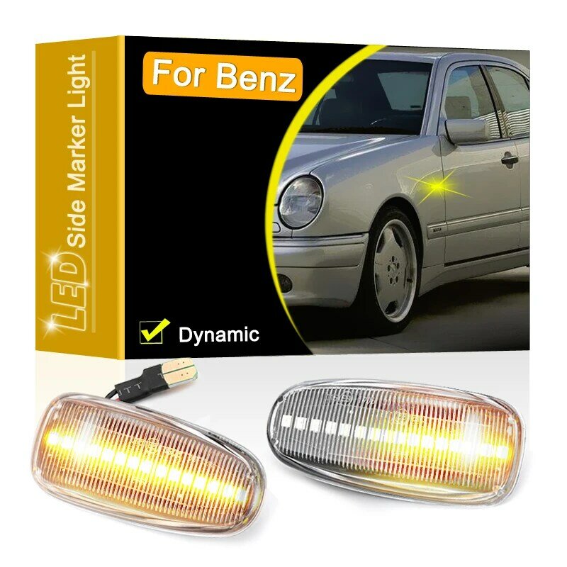 12V Klar Objektiv Dynamische LED Seite Marker Lampe Montage Für Benz SLK-Klasse R129 R170 R171 Vito W638 blinker Blinker Licht