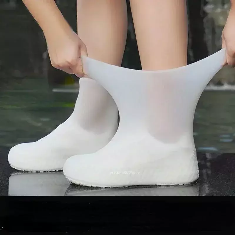 Penutup sepatu anti air Unisex, aksesori sepatu pelindung dapat digunakan kembali anti selip, penutup sepatu Overshoes Boot hujan