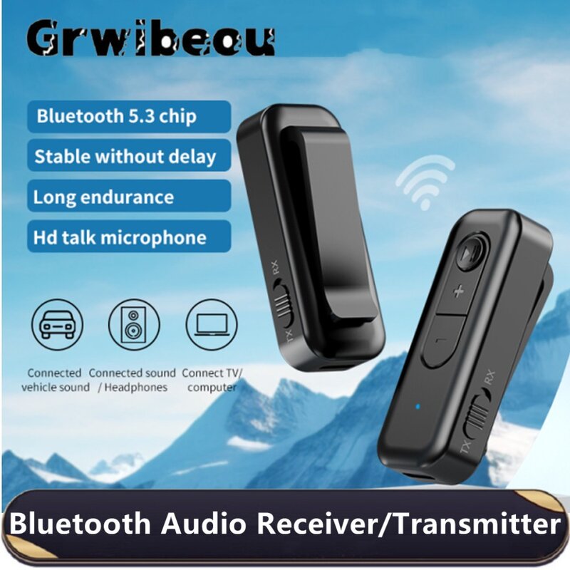 Bluetooth-адаптер 5.3 беспроводной Bluetooth-приемник для наушников с разъемом 3,5 мм, Aux Bluetooth-передатчик для наушников, ТВ, автомобильного аудио