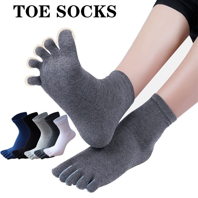 Chaussettes avec doigts pour hommes, absorbant la sueur, respirantes, Parker, confortables, coton, élastiques, sport, affaires, mode