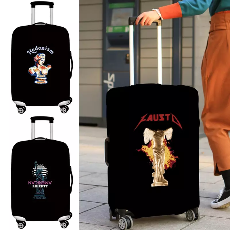 Travel Cover Luggage Cover Elastic Dust Travel Luggage Case Sculpture Serise 18-32 Sizes Wear Resistant Multiple Style Options