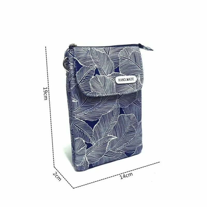 Idylliczne torebki z liśćmi modne tkaniny 5-warstwowa torba na telefon komórkowy torebka na telefon komórkowy kobiet