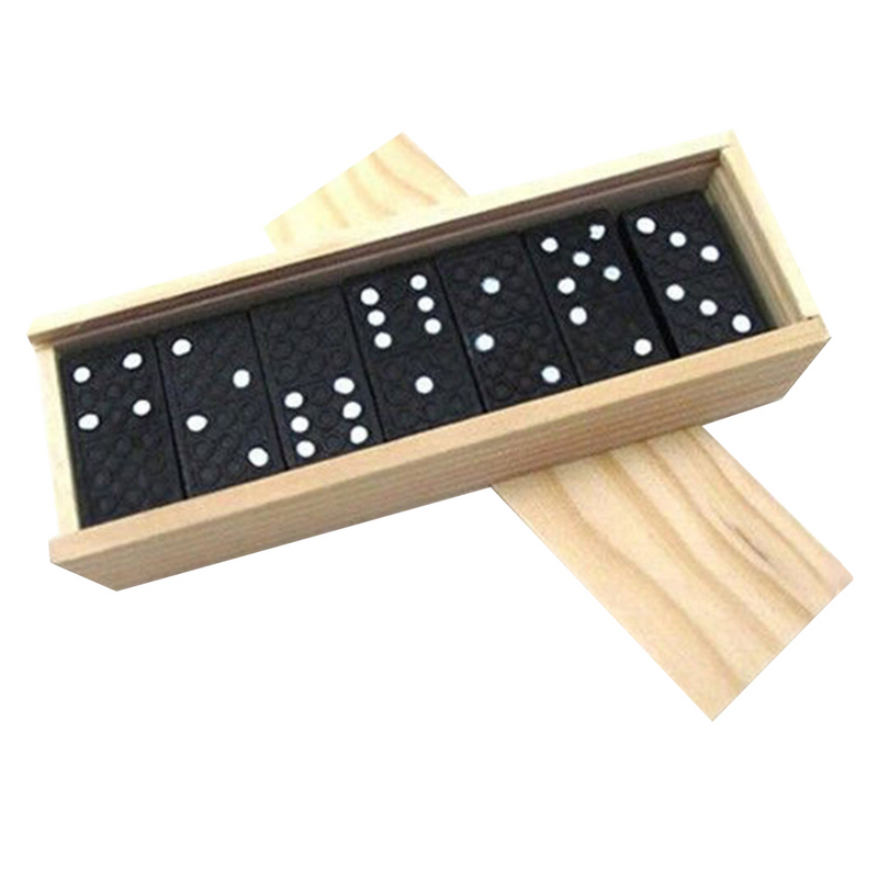 Juego de construcción de bloques de dominó para niños, juguete educativo de madera, interesante
