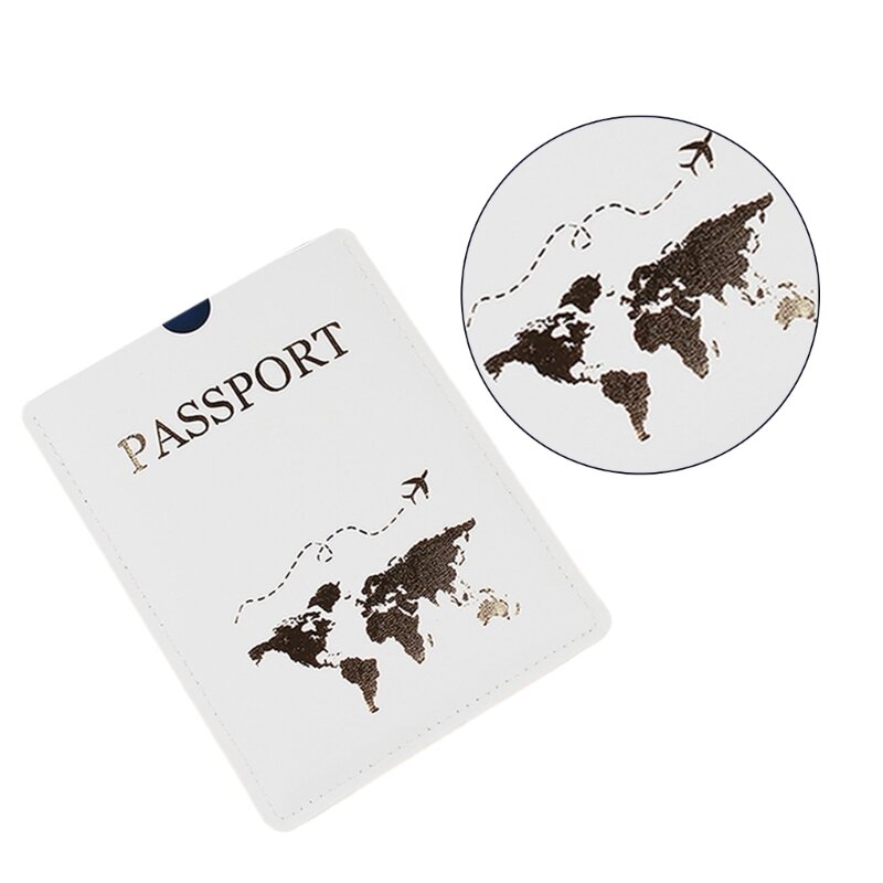 Porta-passaporte elegante PU para cartão crédito para presente casamento viajantes