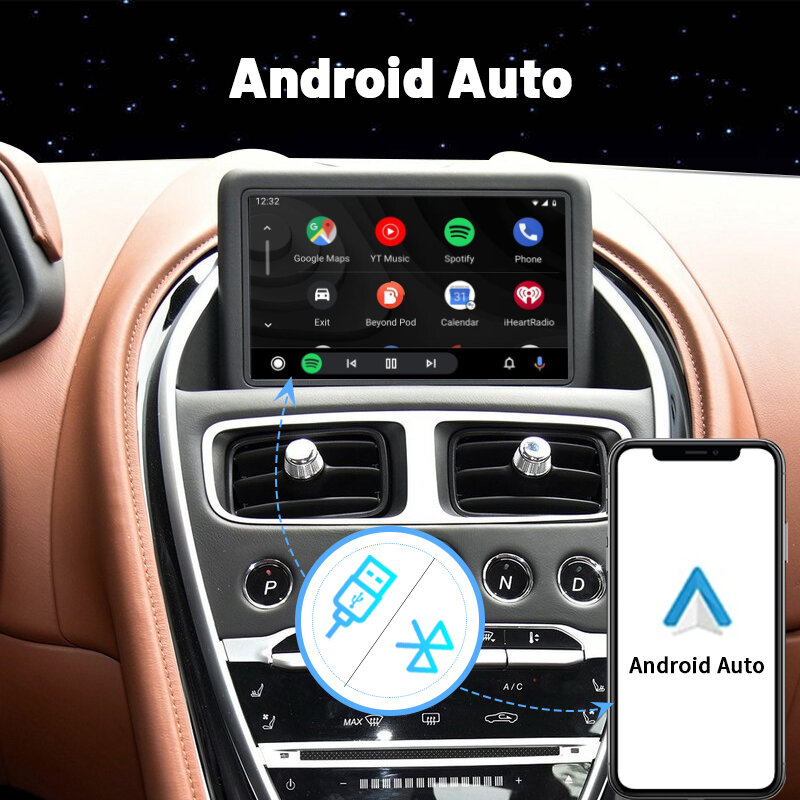 Sinairyu Bezprzewodowy moduł Apple CarPlay Android Auto dla Aston Martin DBS 2015-2018 NTG 5.0 Android Phone Car Play Zestaw modernizacyjny