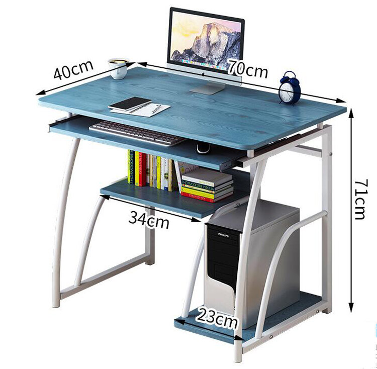 Mesa de PC sencilla para ordenador portátil, escritorio de estudio de oficina en casa, montaje fácil, mesa plegable