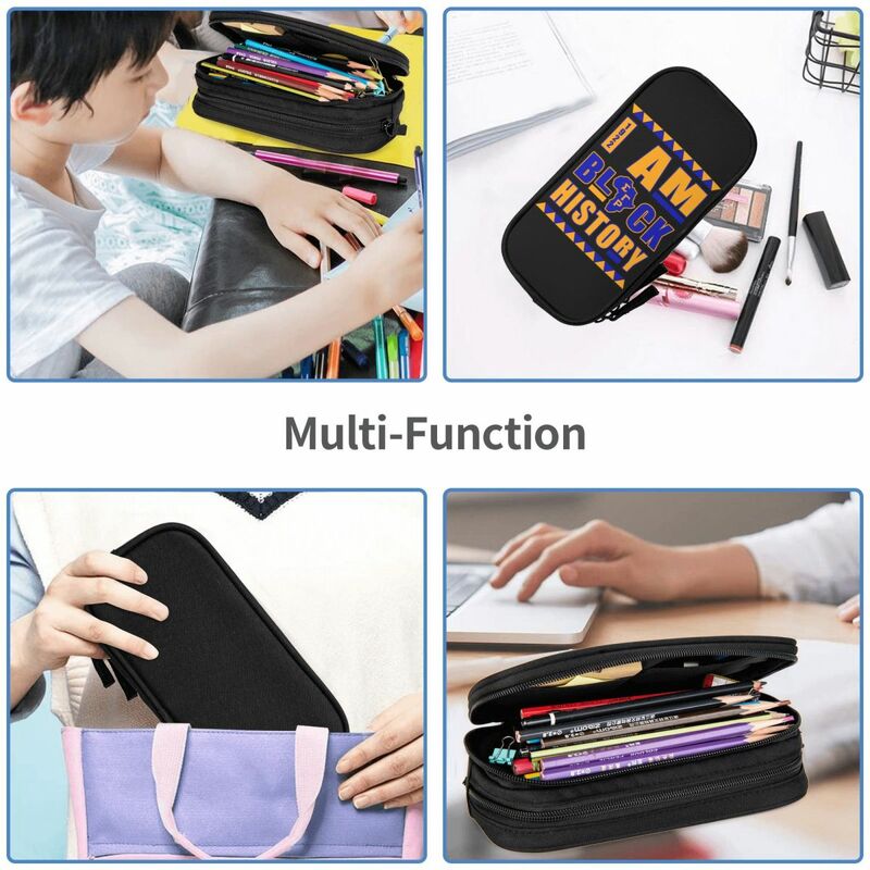 Sigma SGR Gamma Rho Big Capacity Pencil Pen Case Stationery Bag Pouch Holder Box Organizer for Teens Girls Adults Student