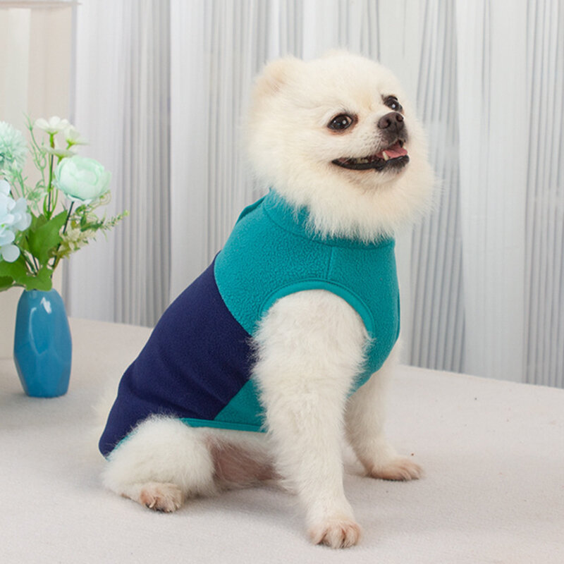 Polarowe ubrania dla małych psów wiosna jesień ciepłe Puppy koty kamizelka Shih Tzu odzież dla psów Chihuahua buldog francuski kurtka mops płaszcze