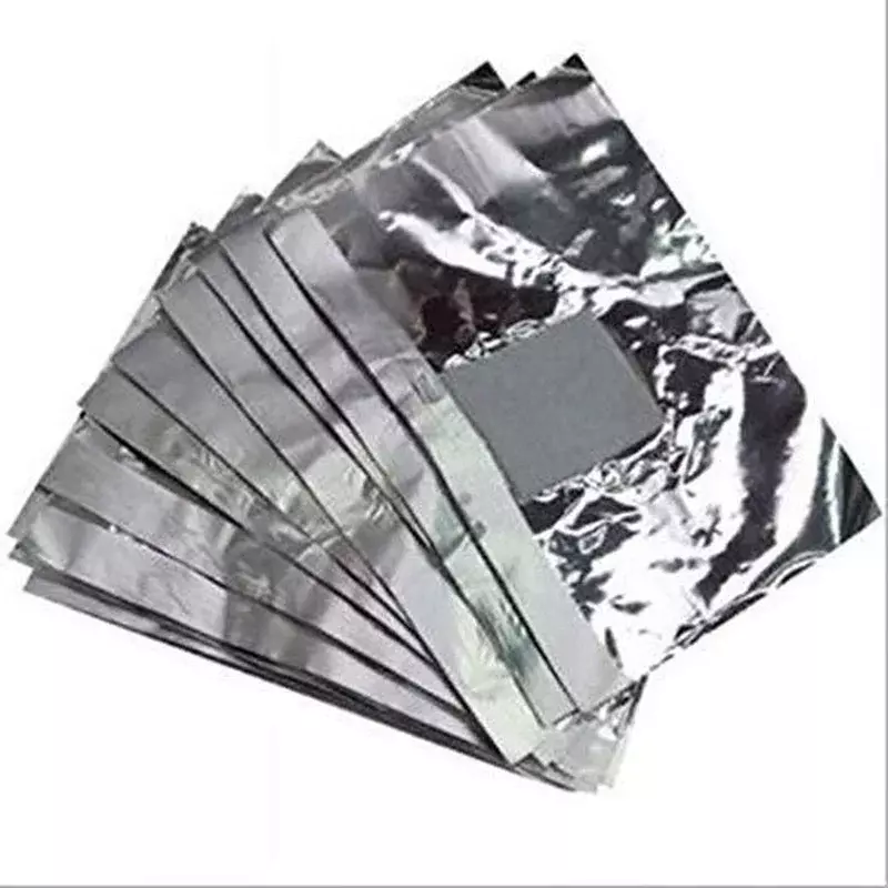 100 Buah Penghilang Handuk Kuku Kertas Timah Aluminium Foil Seni Kuku Rendaman Pemoles Kuku Alat Pedikur Manikur Pembungkus Mudah Pembersih