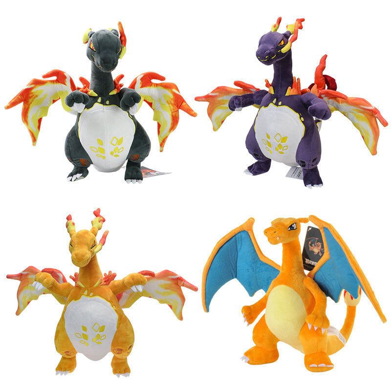 Kawaii Pokémon Mega Charizard, X Y, Brinquedos De Pelúcia Macia, Figura Bonito Anime, Gigantamax Brilhante, Rayquaza, Brinquedo De Pelúcia