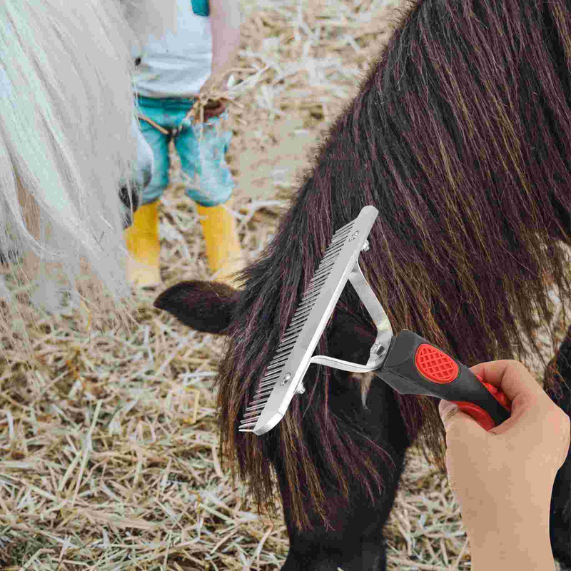 Cepillo de limpieza raspador de sudor de caballo, herramienta de aseo para mascotas, peine de goma, útil para niños