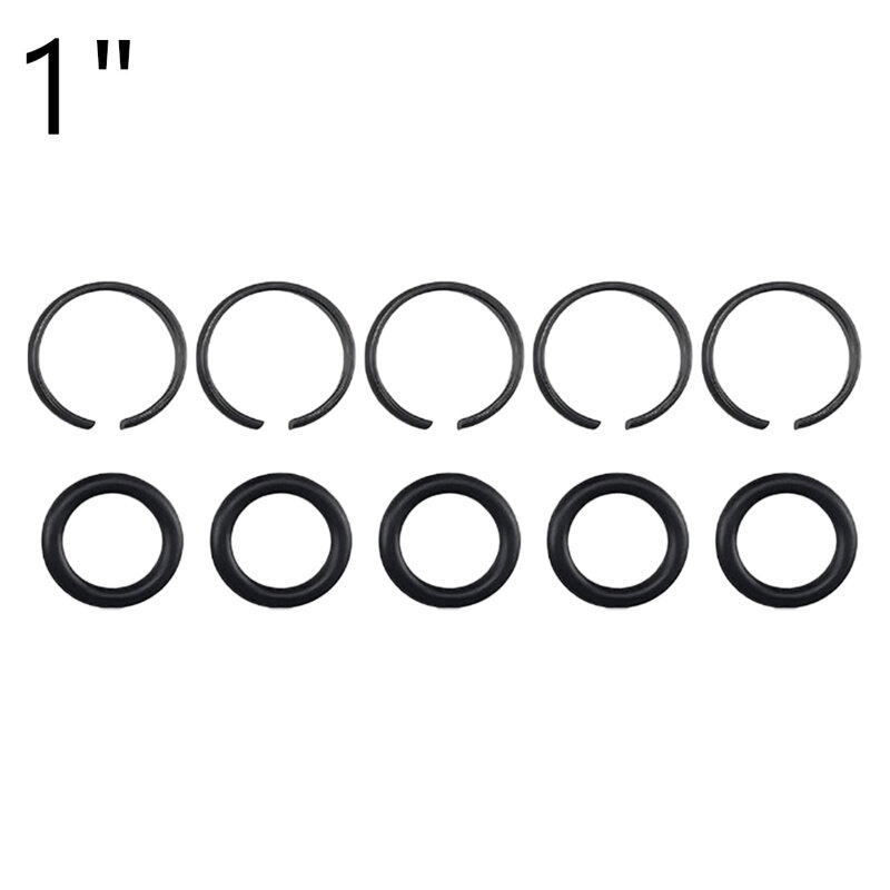 공압 임팩트 렌치 소켓 리테이너 링, O-링 1/2 3/8, 금속 블랙 공압 도구 액세서리, 5 세트