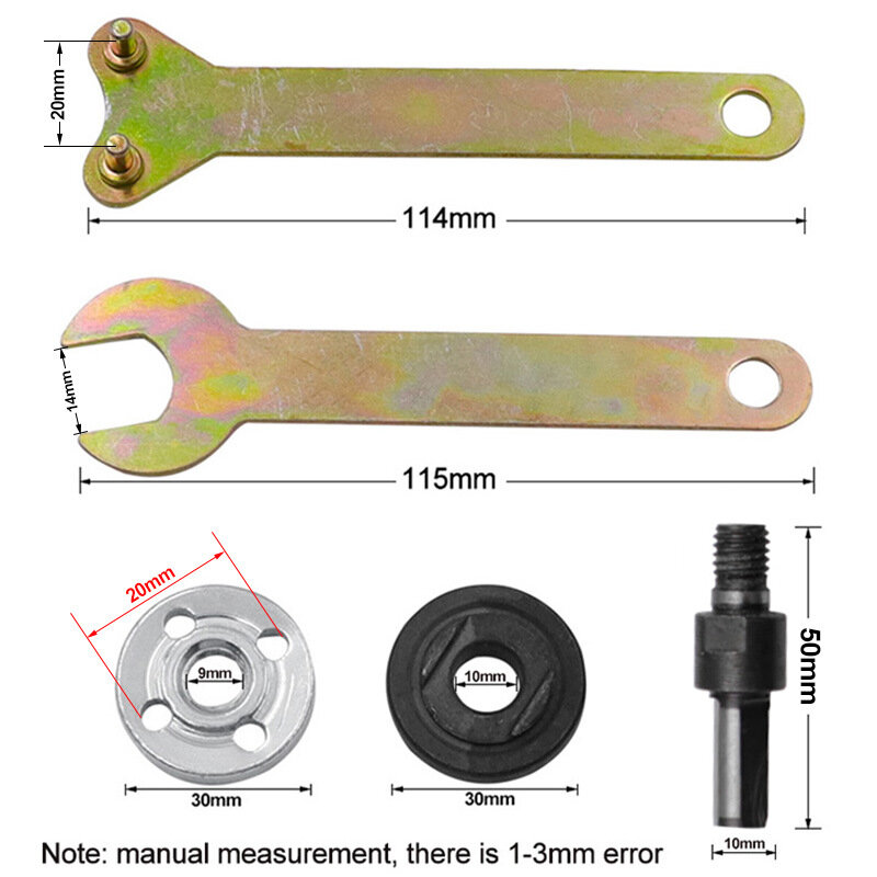 Amoladora angular de conversión de taladro eléctrico, 5 piezas, 10mm/6mm, biela para disco de corte, mango de rueda de pulido, kit de adaptador