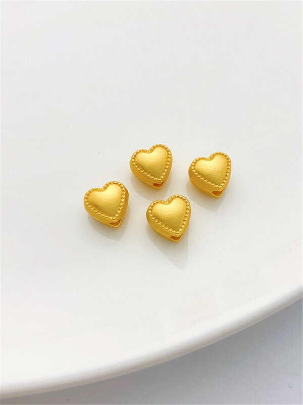 Antico fiore d'oro bordo pesca cuore separazione perline amore perline allentate braccialetto fai da te fatto a mano gioielli materiali accessori