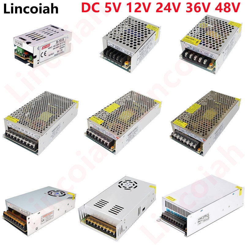 Schalt Netzteil DC 5V 12V 24V 36V 48V 60W 360W 600W licht Transformator AC 100-240V Quelle Adapter SMPS Für Led-streifen CCTV