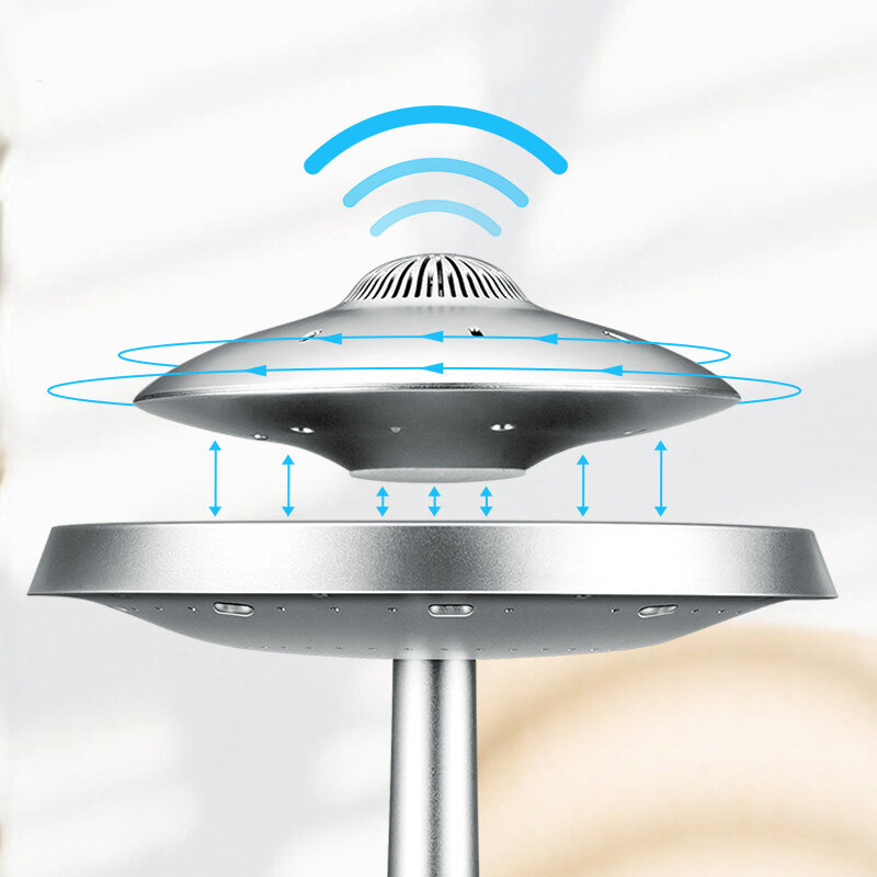 Haut-parleur OVNI flottant magnétique super cool, lecteur de musique, lampe de table, lampe de document RVB