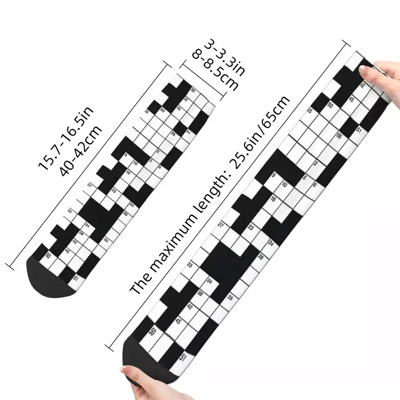 All Seasons Crew Stockings Crosswords Are Awesome Socks Fashion Hip Hop Long Socks Accessories for Men Women Birthday Present