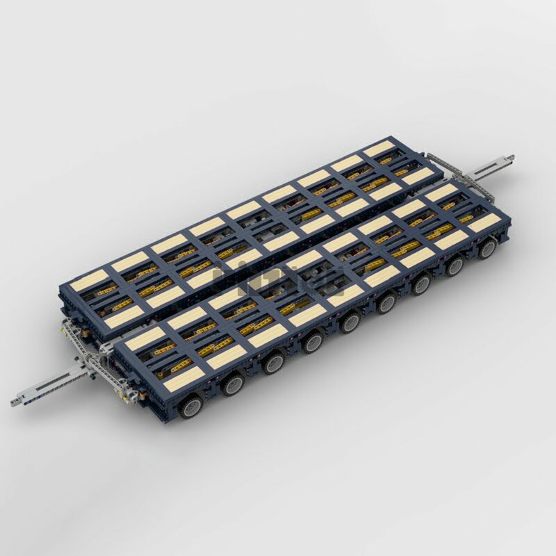 Unidad de Moc-57462 tipo remolque resistente, se puede montar libremente con 4384 piezas, dibujo electrónico y empalme, bloque de construcción techn
