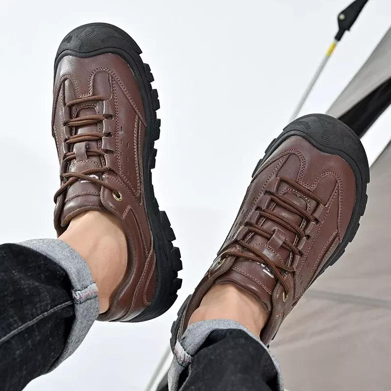 Chaussures à plateforme pour hommes, à lacets, non ald, résistantes à l'usure, randonnée en plein air, 2023
