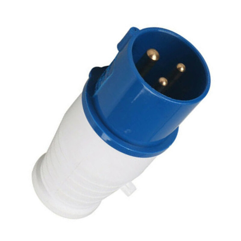 Adapter Connection Plug 240v ABS+Metal Blue And White Hook Up Site Adapter IP44 Mains Plug For Most Automotive