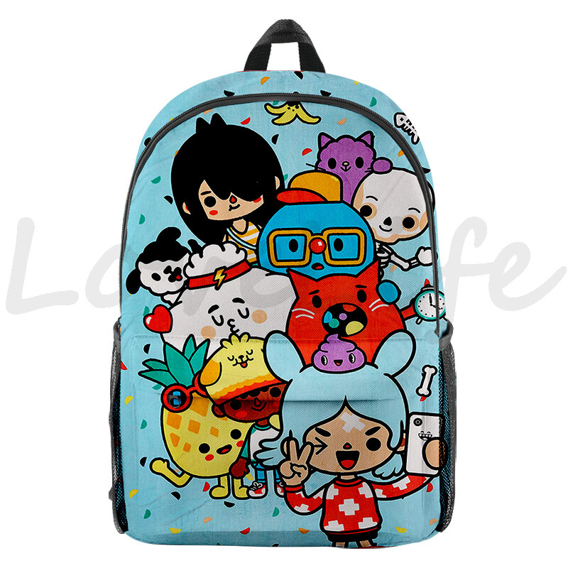 Рюкзак игровой Toca Life World для мальчиков и девочек, детская школьная сумка с аниме 3D рисунком, модный ранец с героями мультфильмов