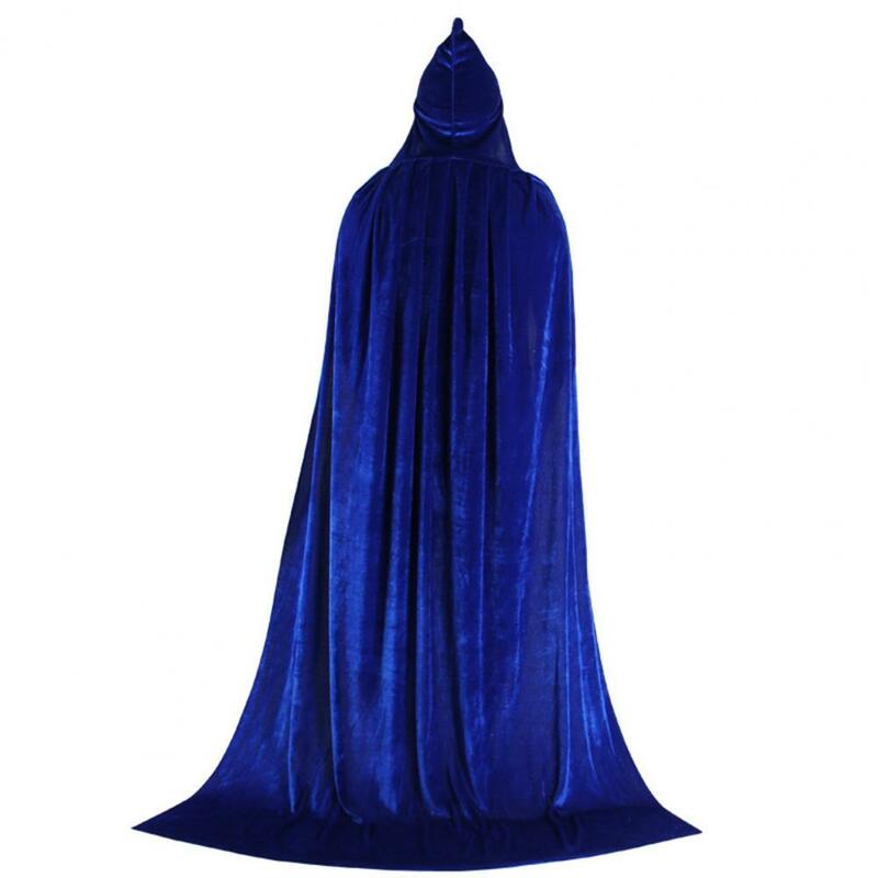 Capa de bruja de tela, capa de Halloween de larga duración, vestido de gran bruja de Halloween, capa con capucha, ropa