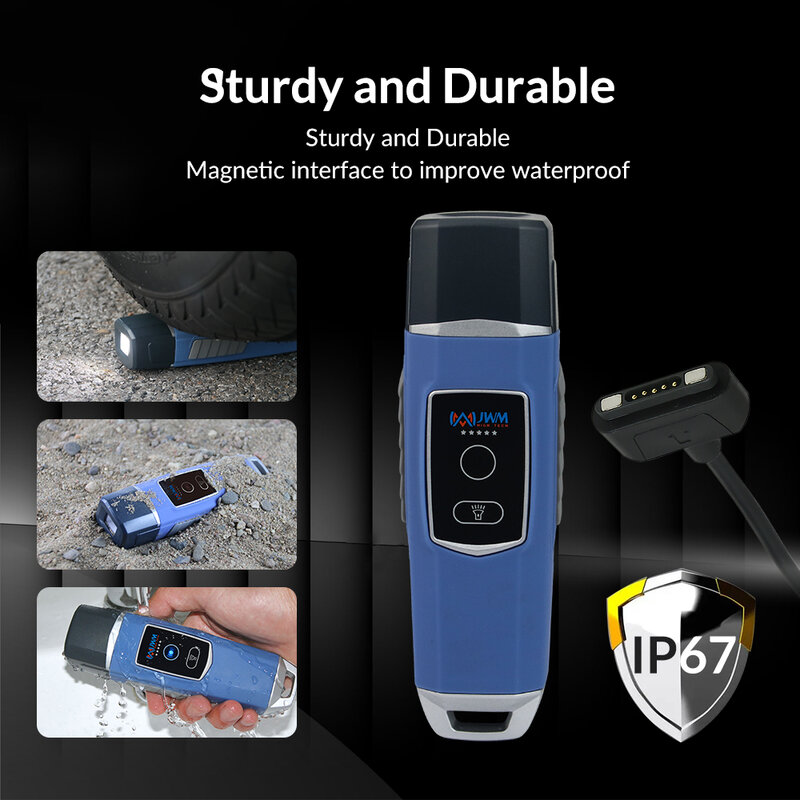 JWM Guard Tour Patrol System with Flashlight, IP67 RFID Security Patrol Equipment with Free Cloud Software