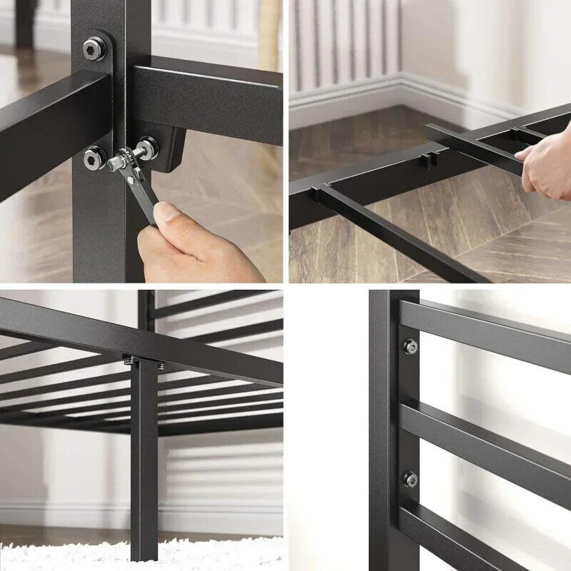 منصة مظلة معدنية سوداء من ZINUS Alice ، إطار سرير ، أساس مرتبة مع دعامة شريحة فولاذية ، لا حاجة لزنبرك الصندوق ، سهل مثل