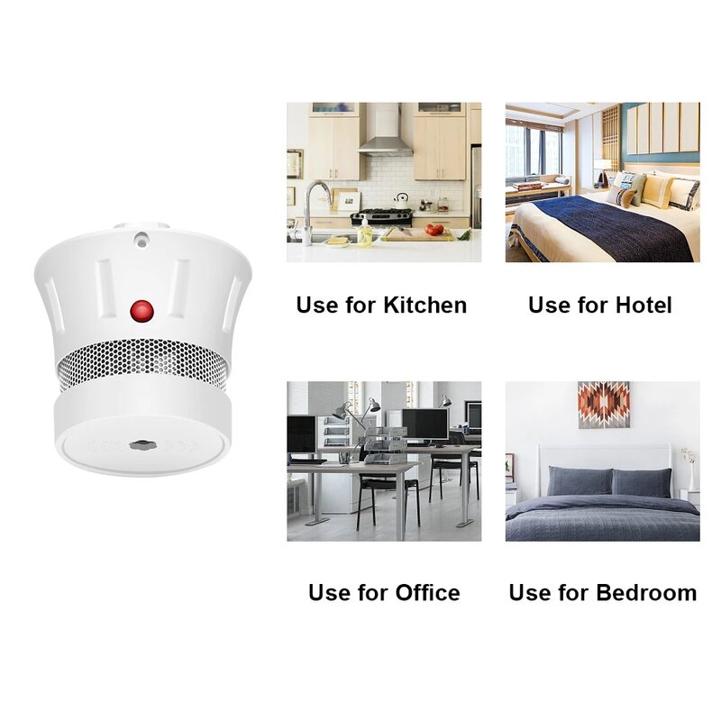 Cpvan Wifi Rookmelder Sensor Brandbestrijding 85db Alarm Brandrookmelder Huisbeveiliging Werken Met Tuya Smart Life
