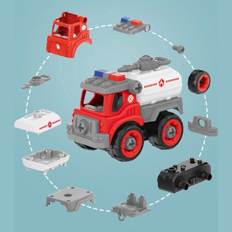 لعبة الشاحنة اللولبية المشتركة، مجموعة نموذج السيارة، لعبة المهارات الحركية الدقيقة للأطفال