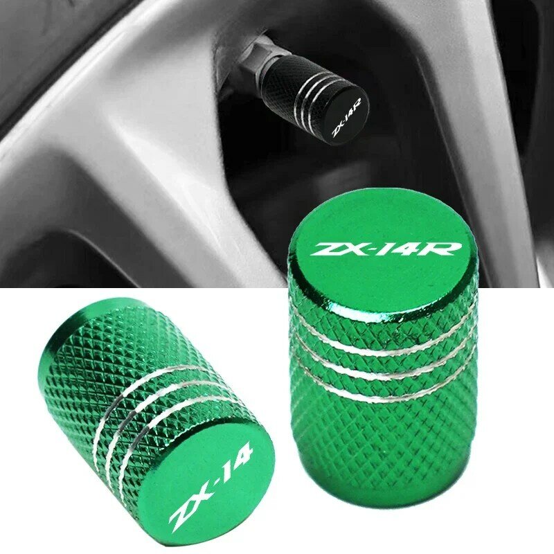 Válvula de neumático de aluminio CNC para motocicleta, tapas de cubierta de vástago de puerto de aire, accesorios para Kawasaki ZX14 2006-2011 Ninja ZX14R 2012-2017