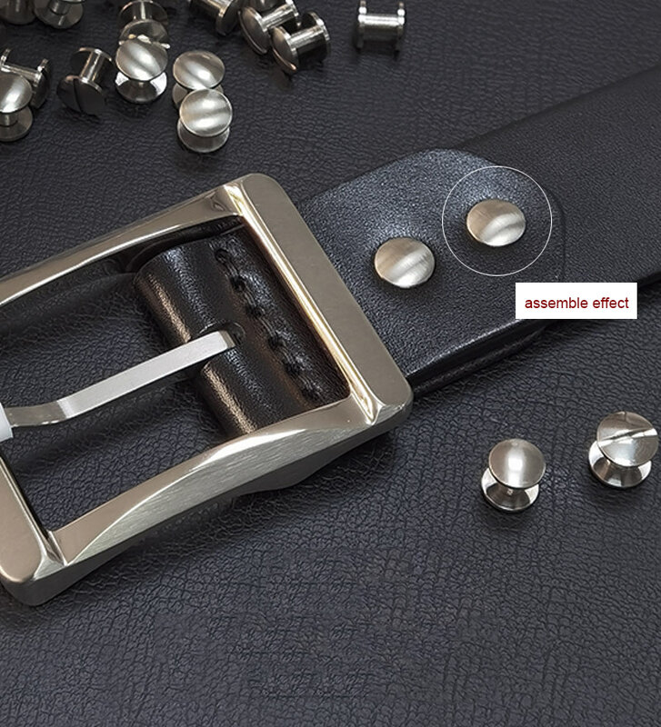 6mm 7mm Solid Titanium Domed Screws Leatherworking Screws Belt Stud
