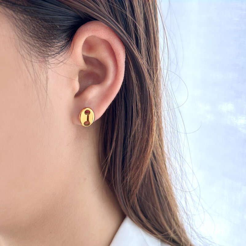 Usenset Kaffeebohnen Ohr stecker Edelstahl Ohrringe für Frauen Mädchen Modeschmuck Geschenke verhindern Allergien