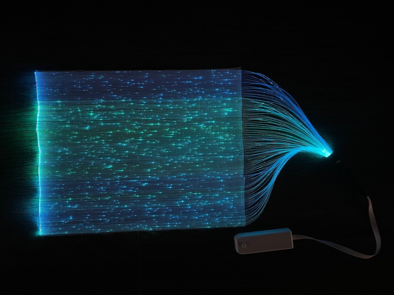 LED panno in fibra ottica colorato panno luminoso fibra ottica tessuto luminoso borse fai da te tornante fatto a mano 15*20CM