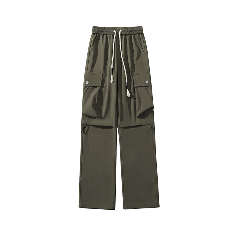 Pantalon cargo à poches latérales pour hommes et femmes, streetwear décontracté, jogging, harajuku, nouvelle collection printemps