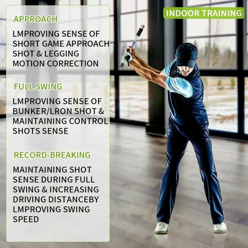 Tongkat ayun Golf, tongkat latihan dapat disesuaikan, alat bantu latihan Golf dapat dilepas untuk fleksibilitas kekuatan dan Tempo